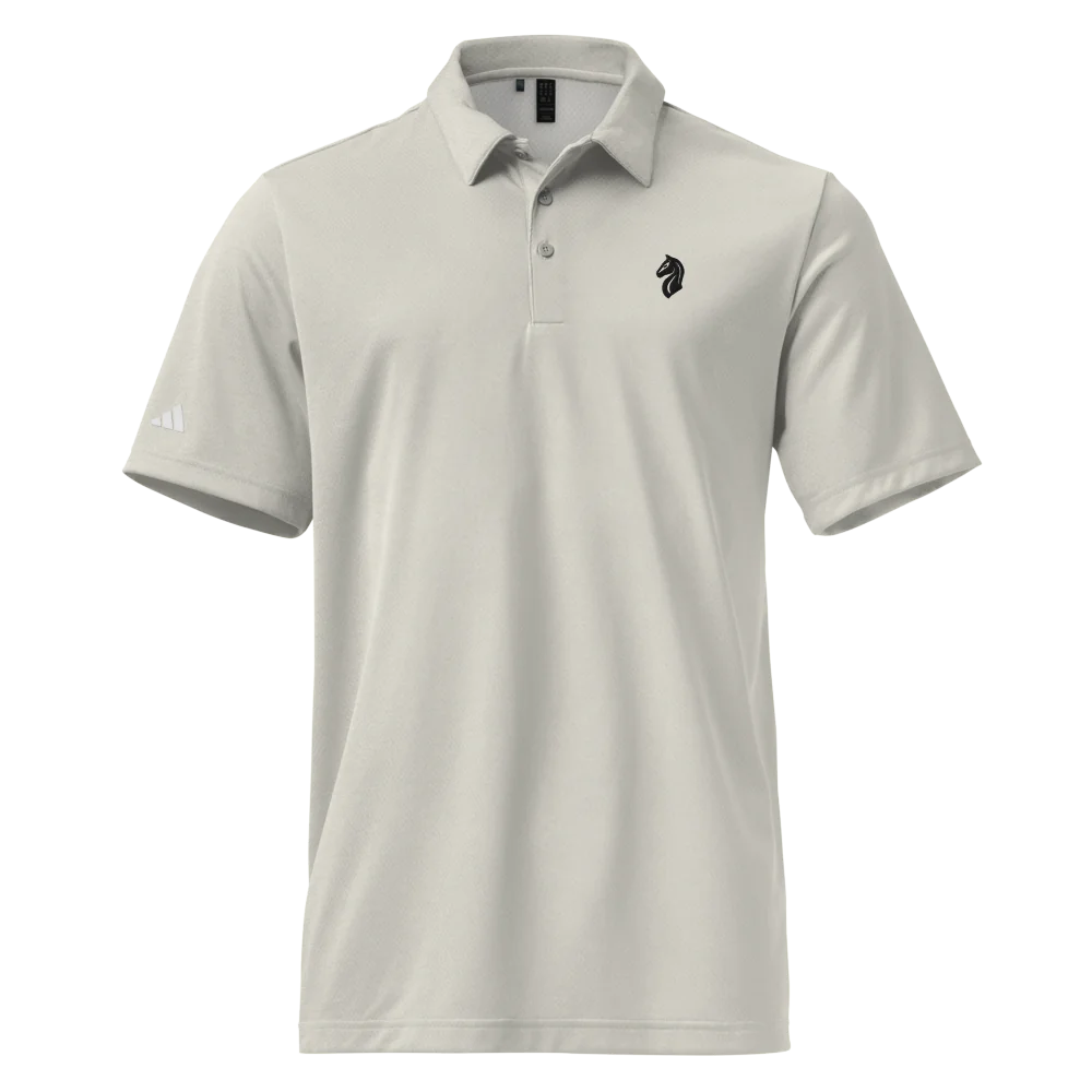 Adidas Space-Dyed Polo Shirt - Light Grey